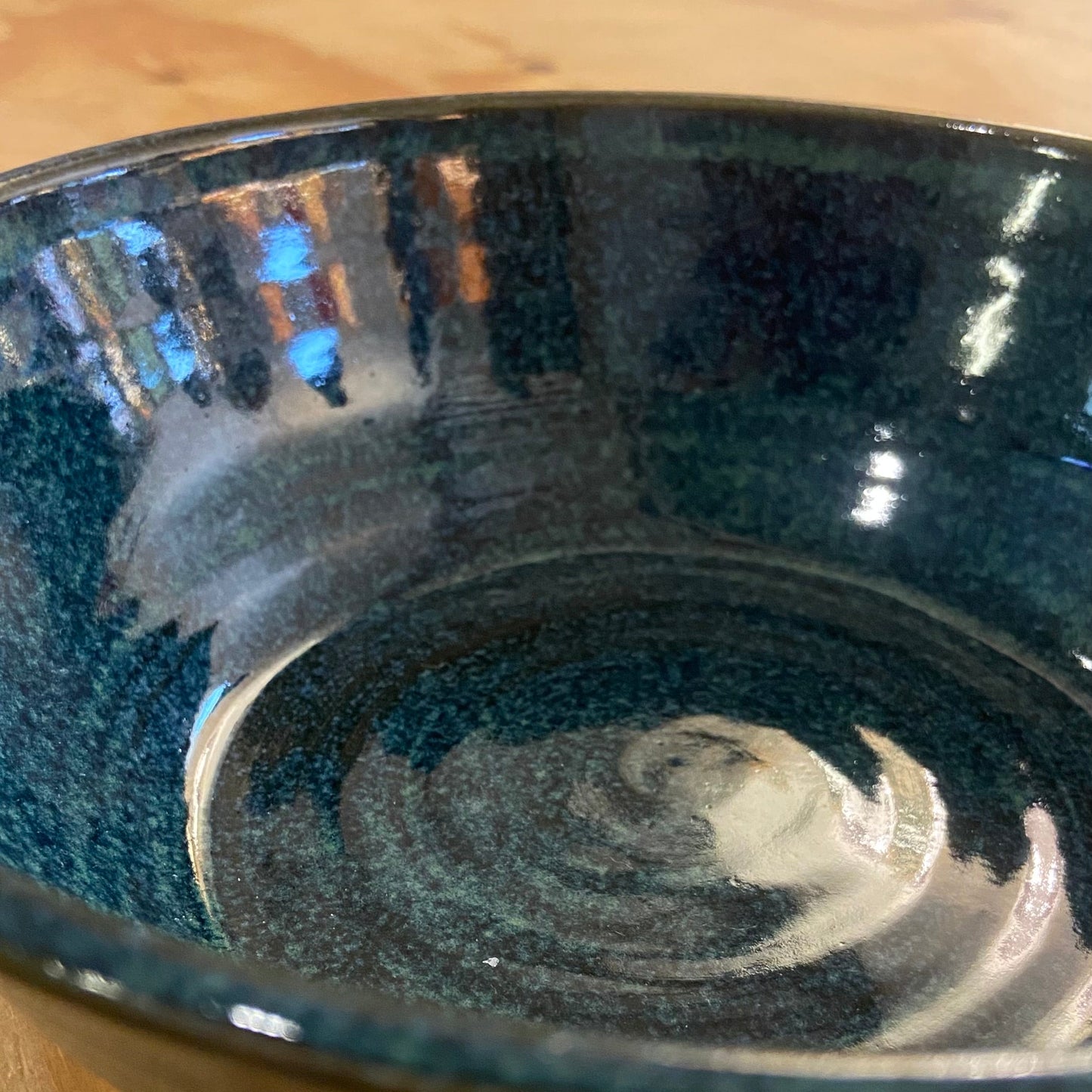 Handthrown Pottery Bowl - Blue Gum