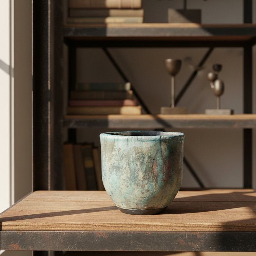 Raku Planter Bowls - Lustre Glaze Inside & Out