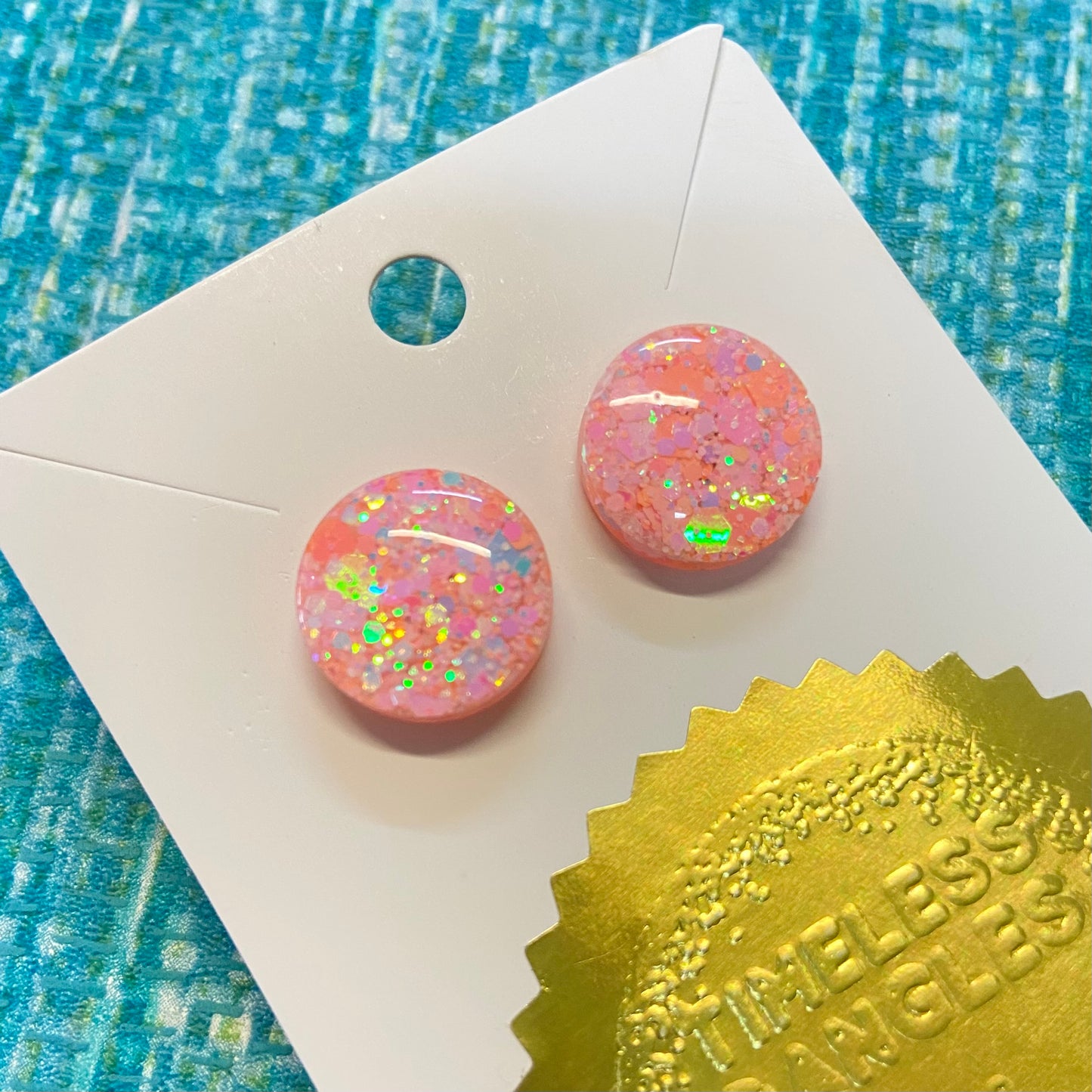 Novelty Resin Sparkle Stud Earrings