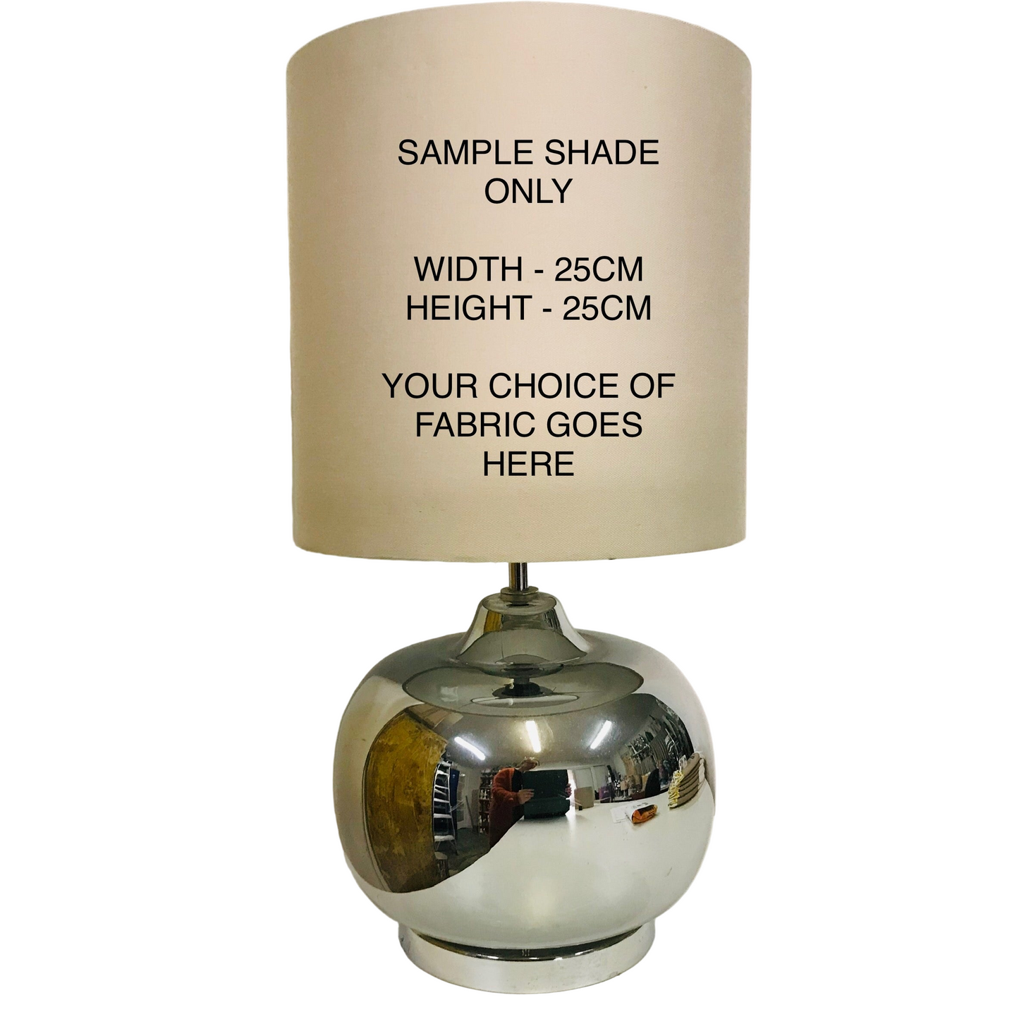 Lamp Base Only - Mirrored Glass Ball Table Lamp