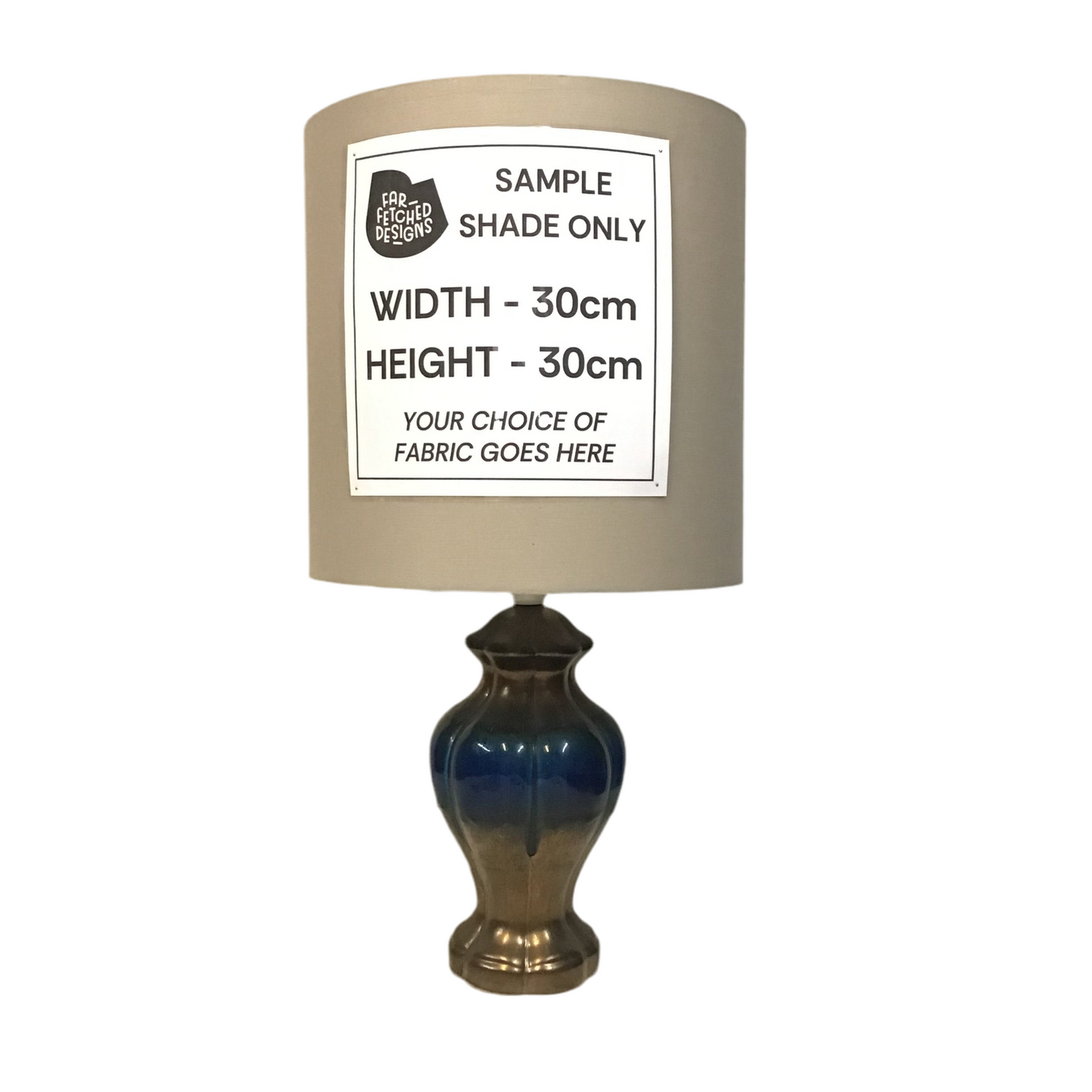 Lamp Base Only - MCM Copper & Midnight Blue Cermaic Table Lamp