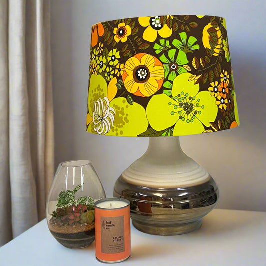 Custom Lamp Shade only - Vintage Floral (Citrus)