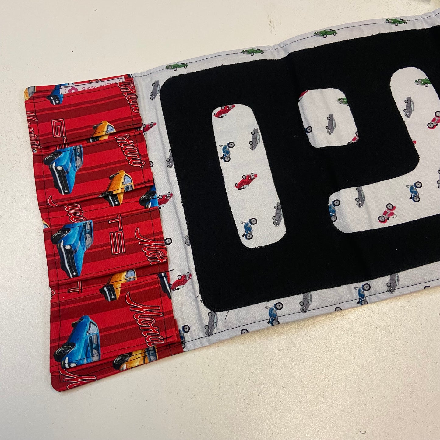Handmade Fabric Toy Car Travel Roll Wallet
