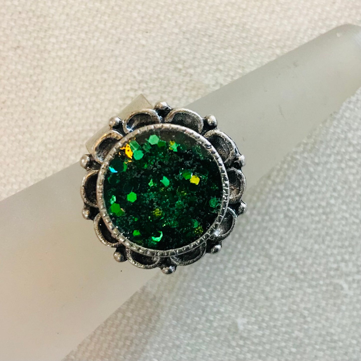 Mixed Metal & Resin adjustable rings