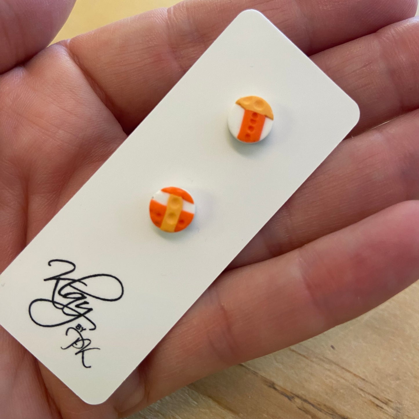 Handmade Polymer Clay Earrings - studs