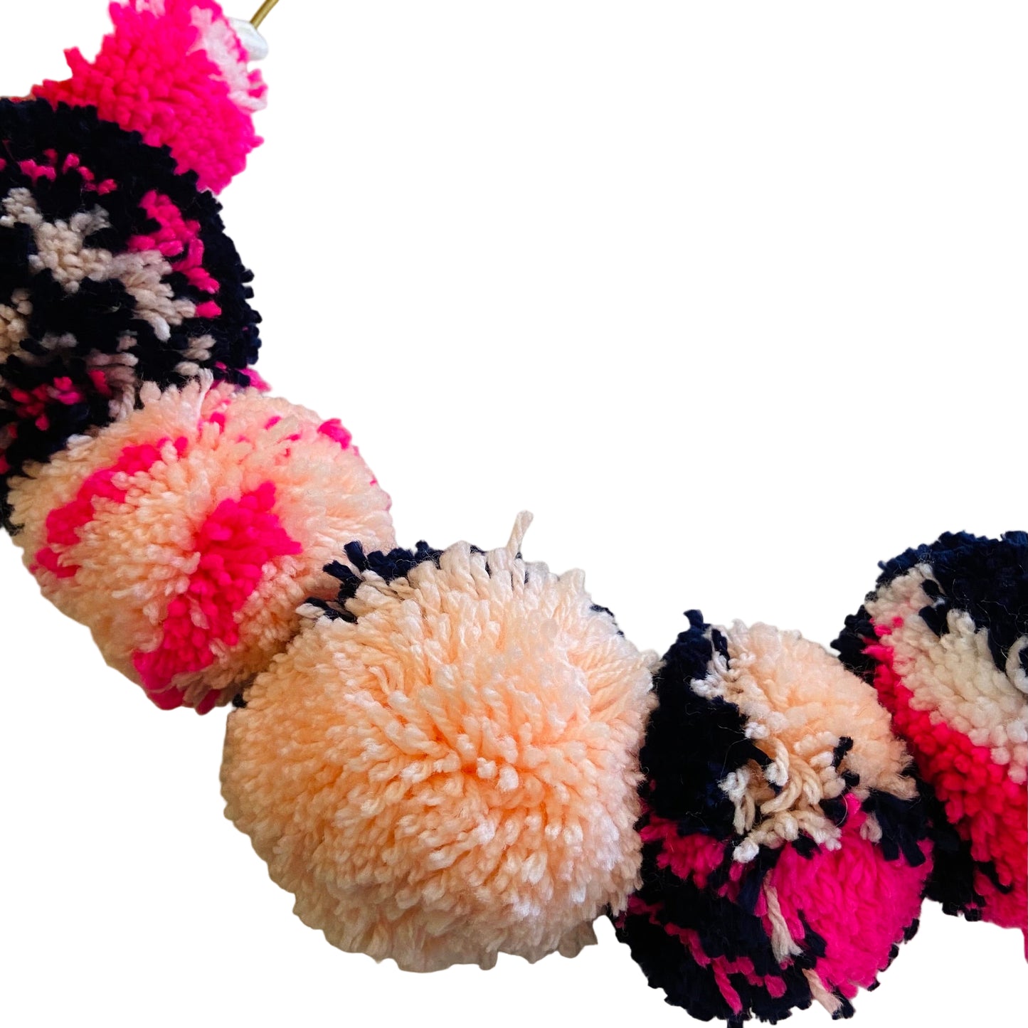 Pom Pom Wall Hanging - Electric Hues