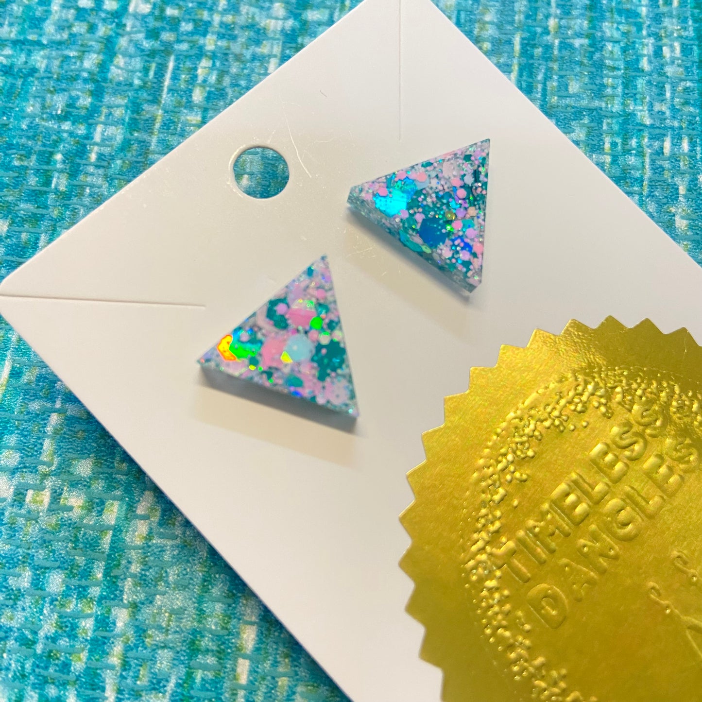 Novelty Resin Sparkle Stud Earrings