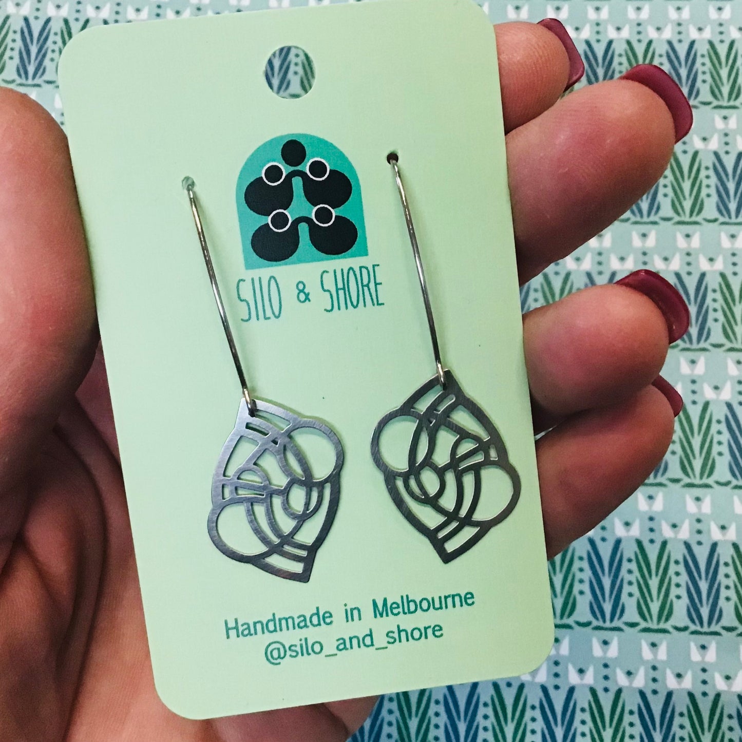 Stainless Steel Statement Earrings - Deco Range