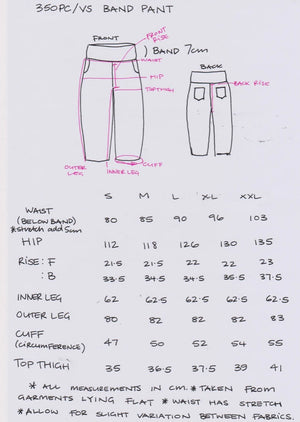 Women's Handmade Band Pants - Blue Denim