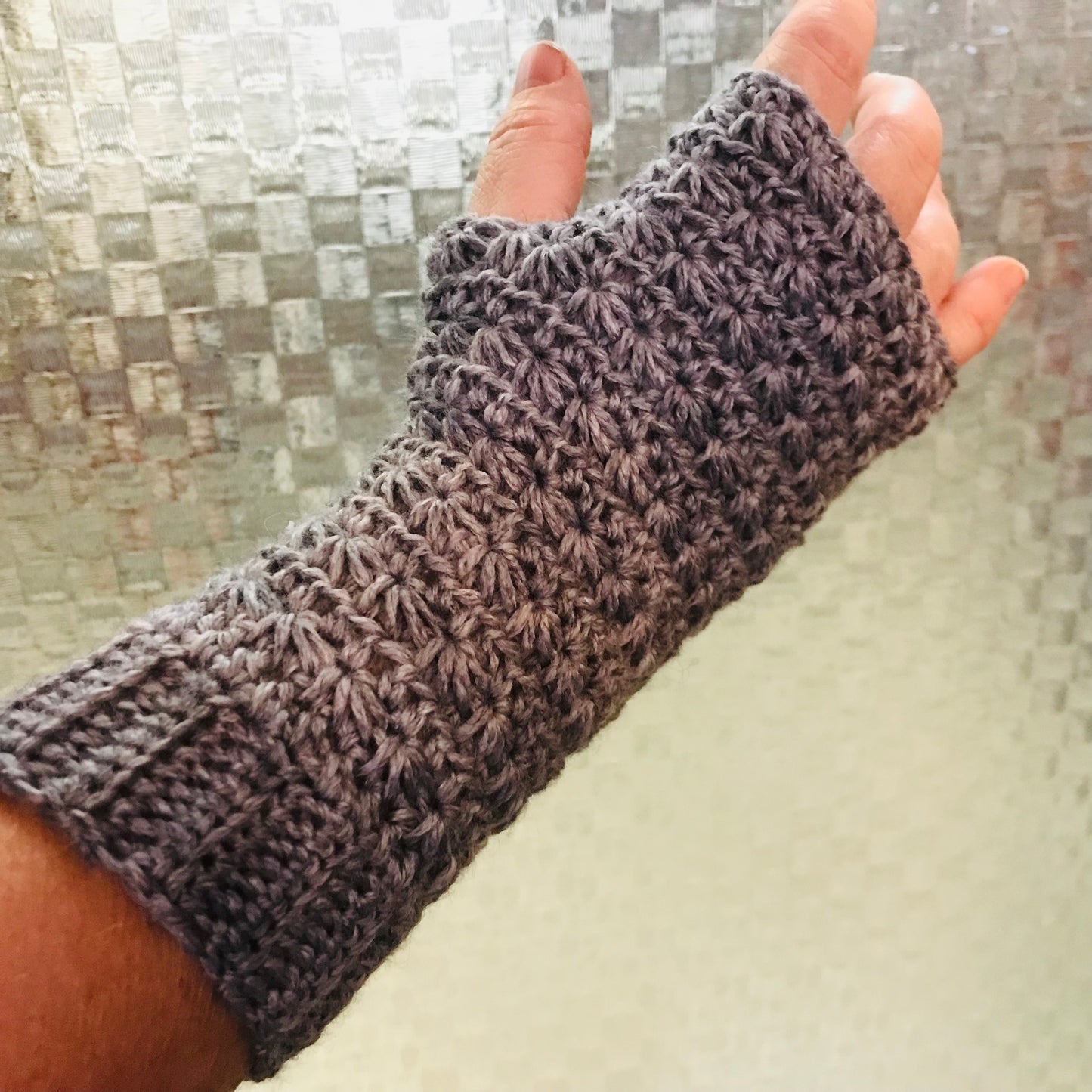 Crochet fingerless gloves - various colours