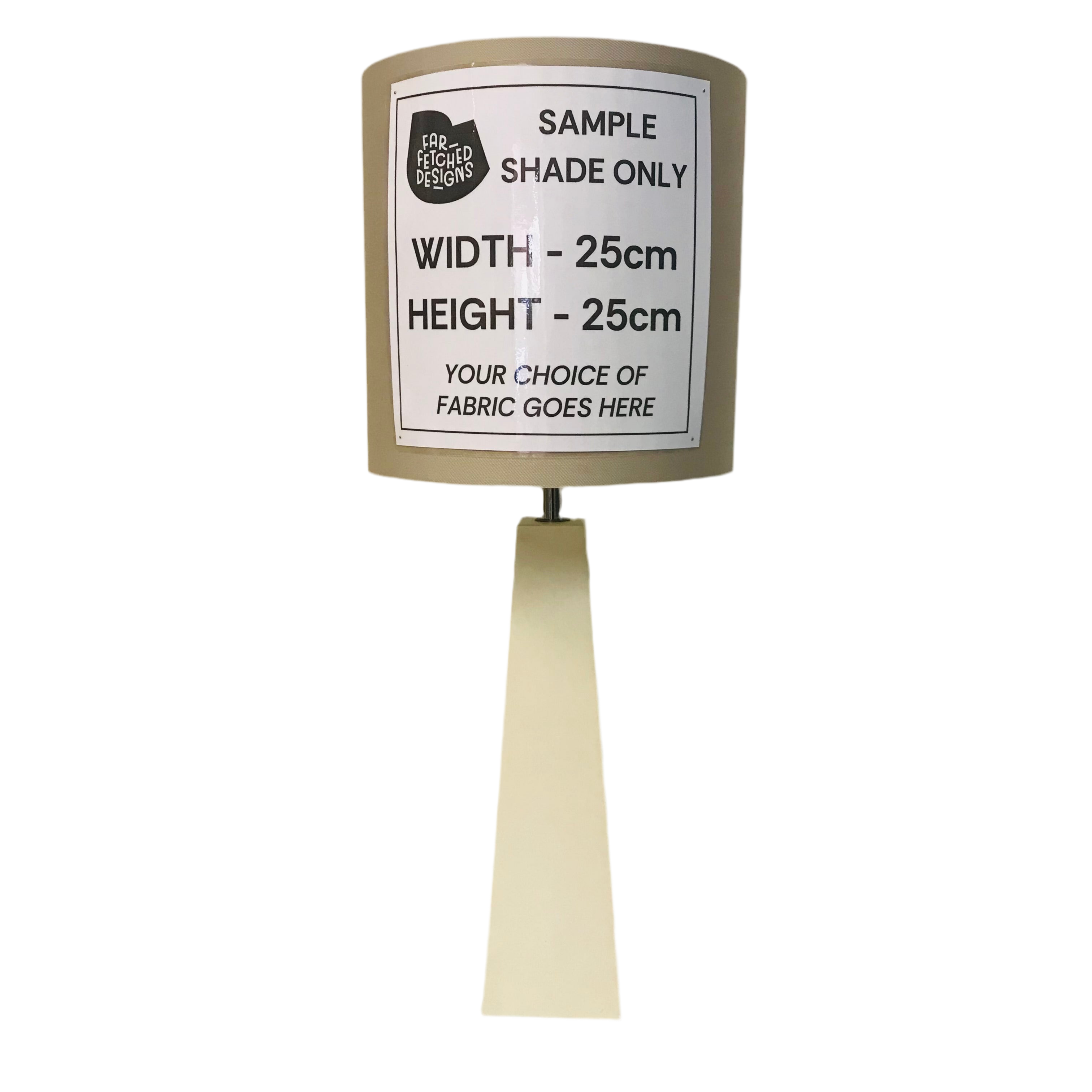 Lamp Base Only - Angled Cream Wood Tower Table Lamp