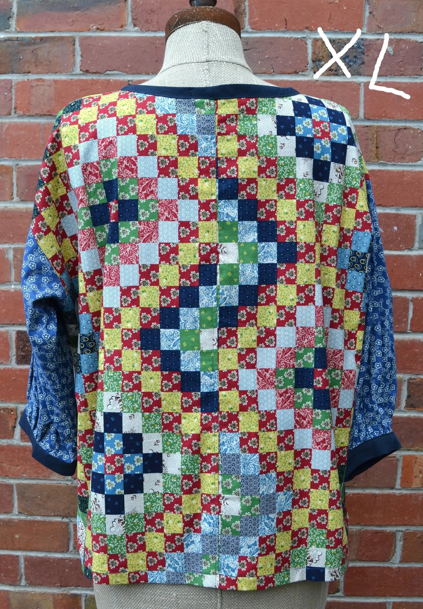 Women's Handmade Poet Top - Postage Stamp