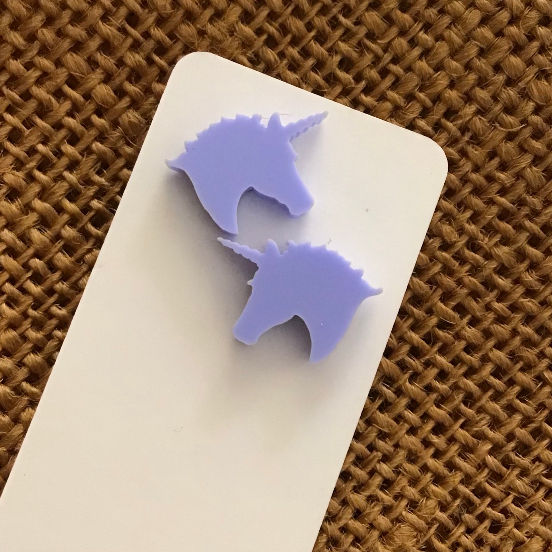 Novelty Studs Earrings - Graphic Acrylic