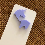 Novelty Studs Earrings - Graphic Acrylic