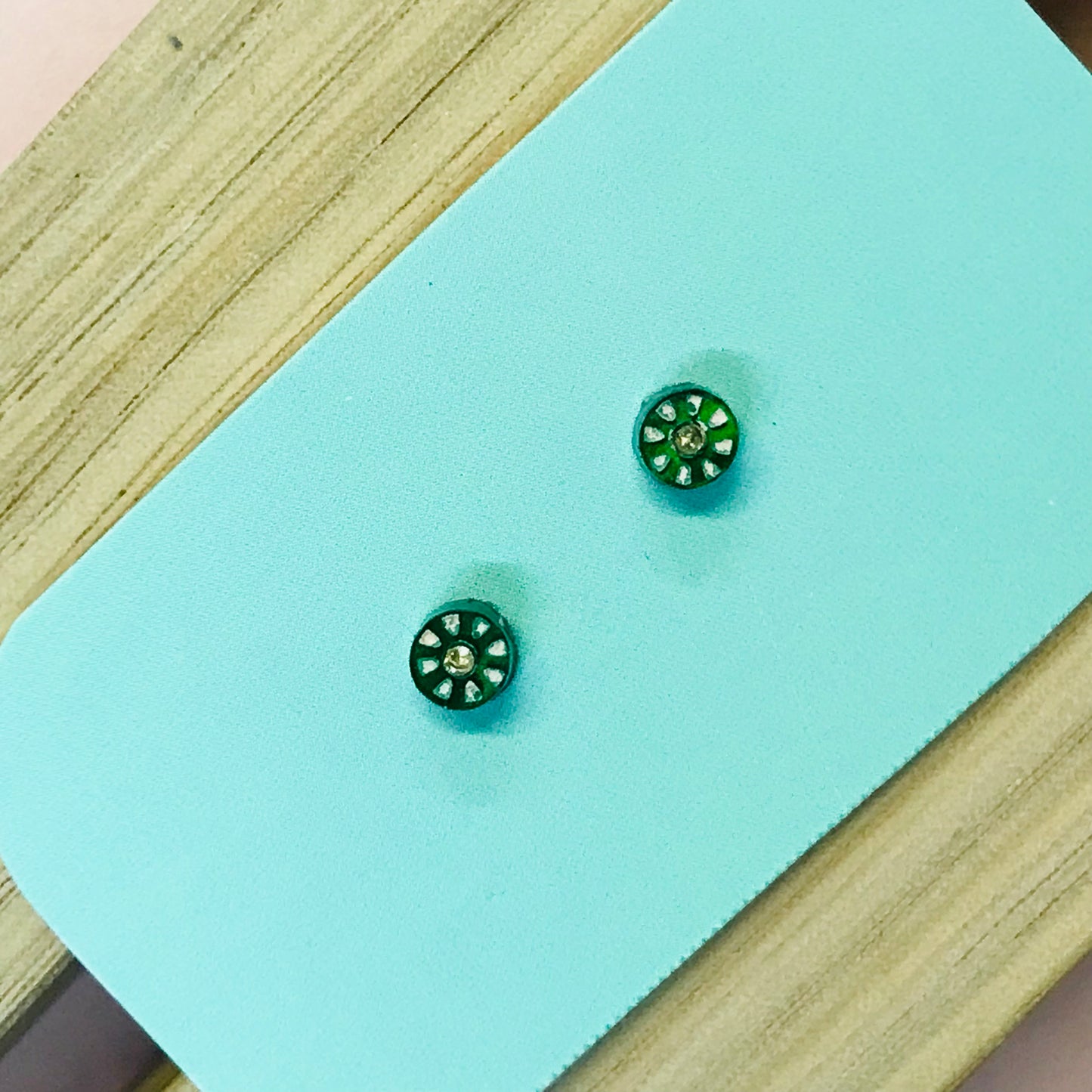 Art Deco Acrylic Earrings - Micro Studs