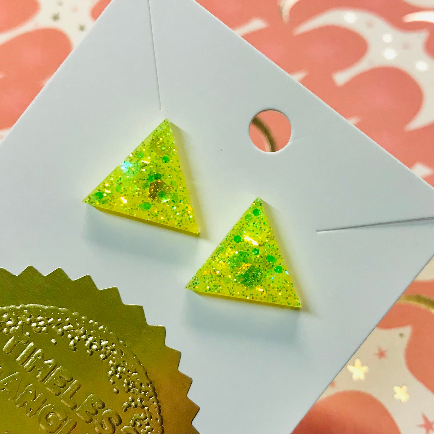 Novelty Resin Sparkle Stud Earrings