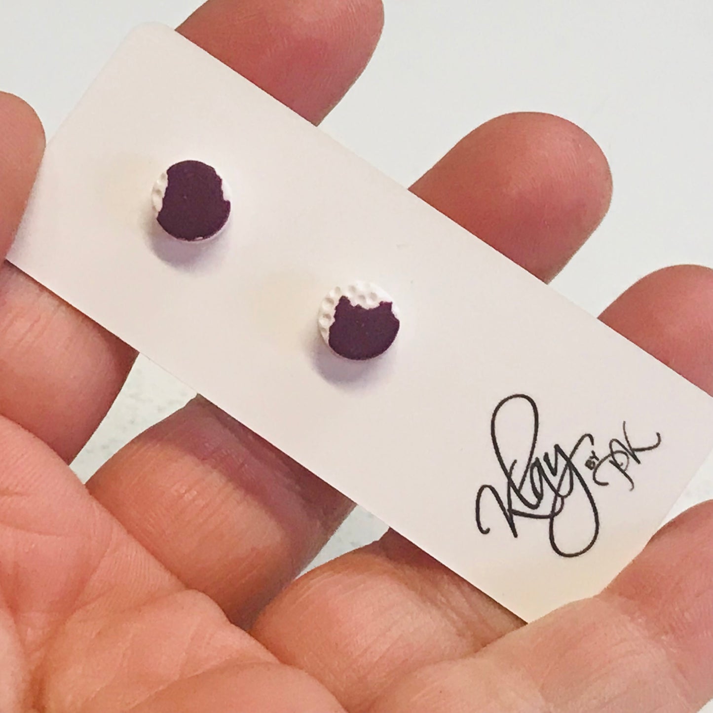 Handmade Polymer Clay Earrings - studs