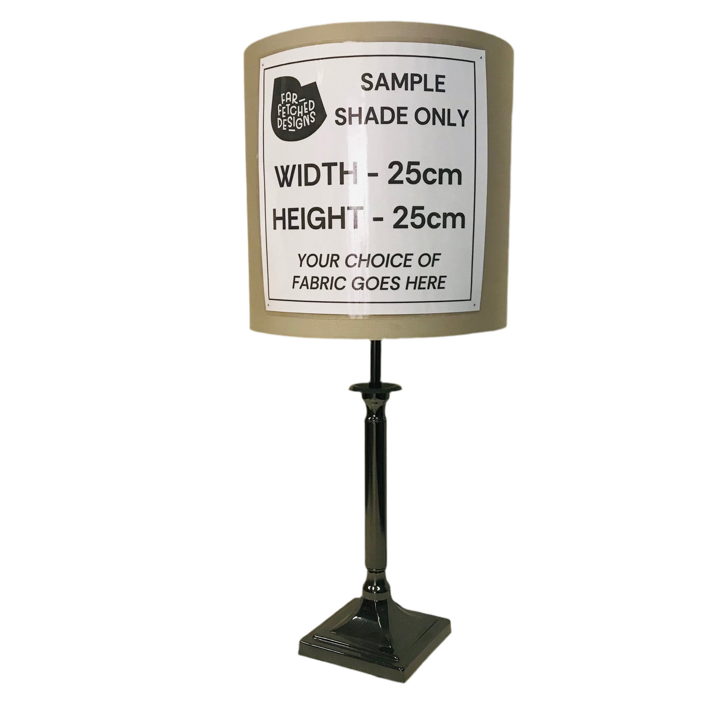 Lamp Base Only - Smokey Pewter Column Table Lamp