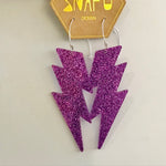 Lightening Bolt Hook Earrings - Mega