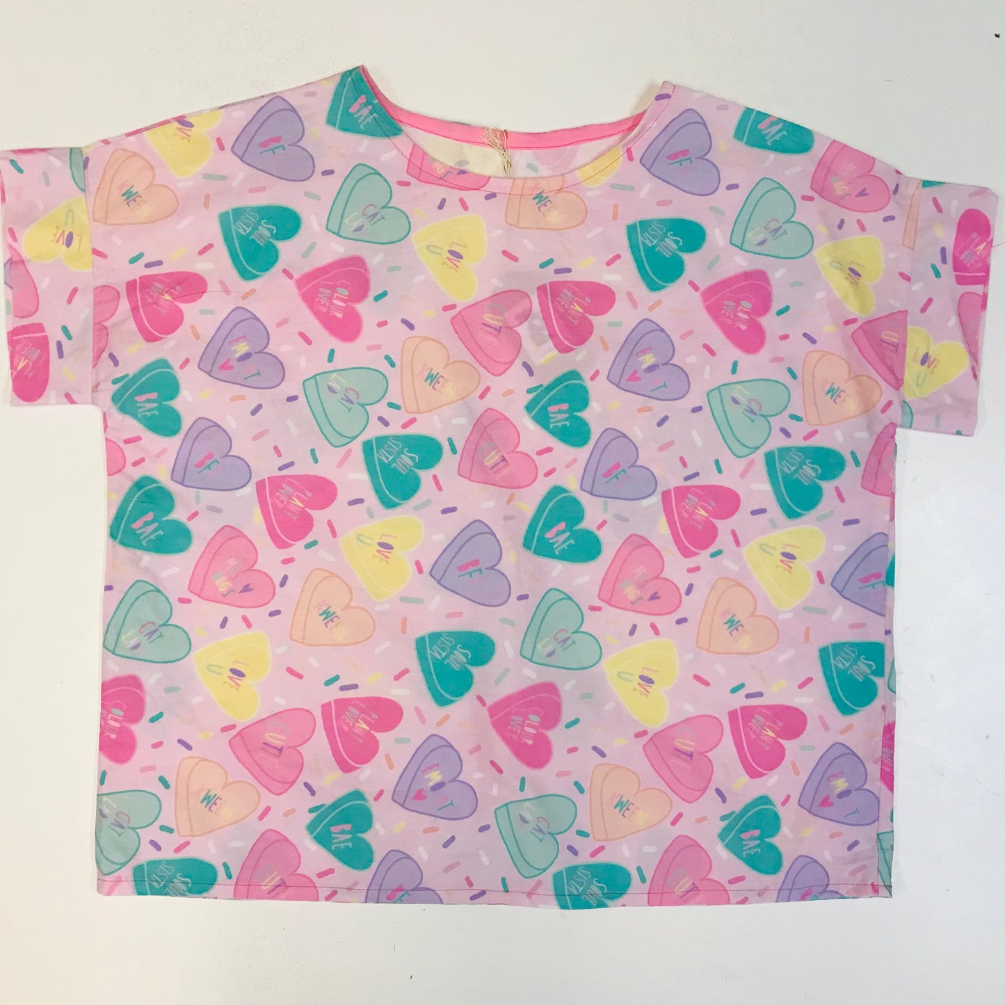 Handmade Women’s Box Top - Candy Hearts (S/M)