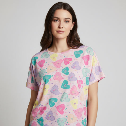 Handmade Women’s Box Top - Candy Hearts (S/M)