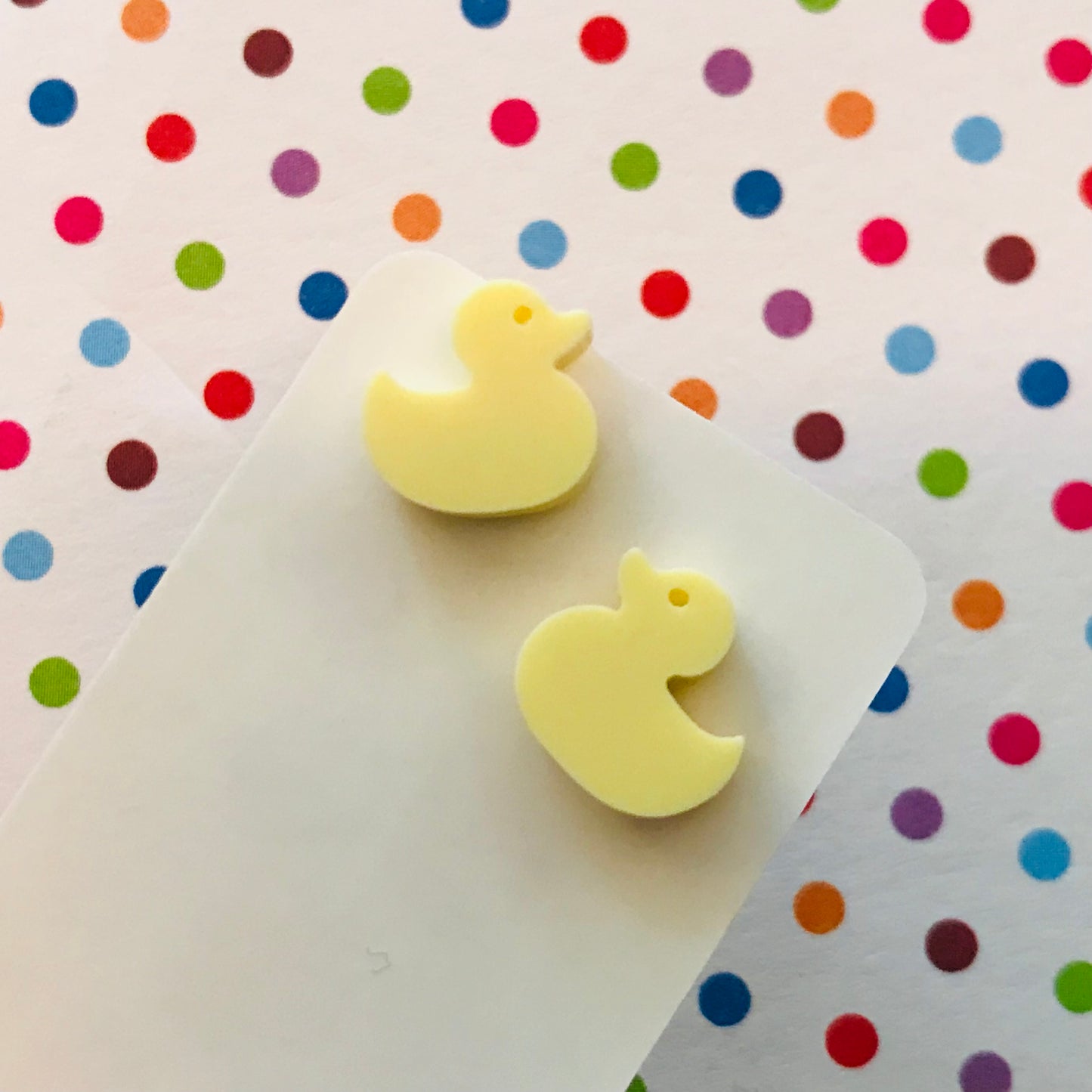 Novelty Studs Earrings - Graphic Acrylic