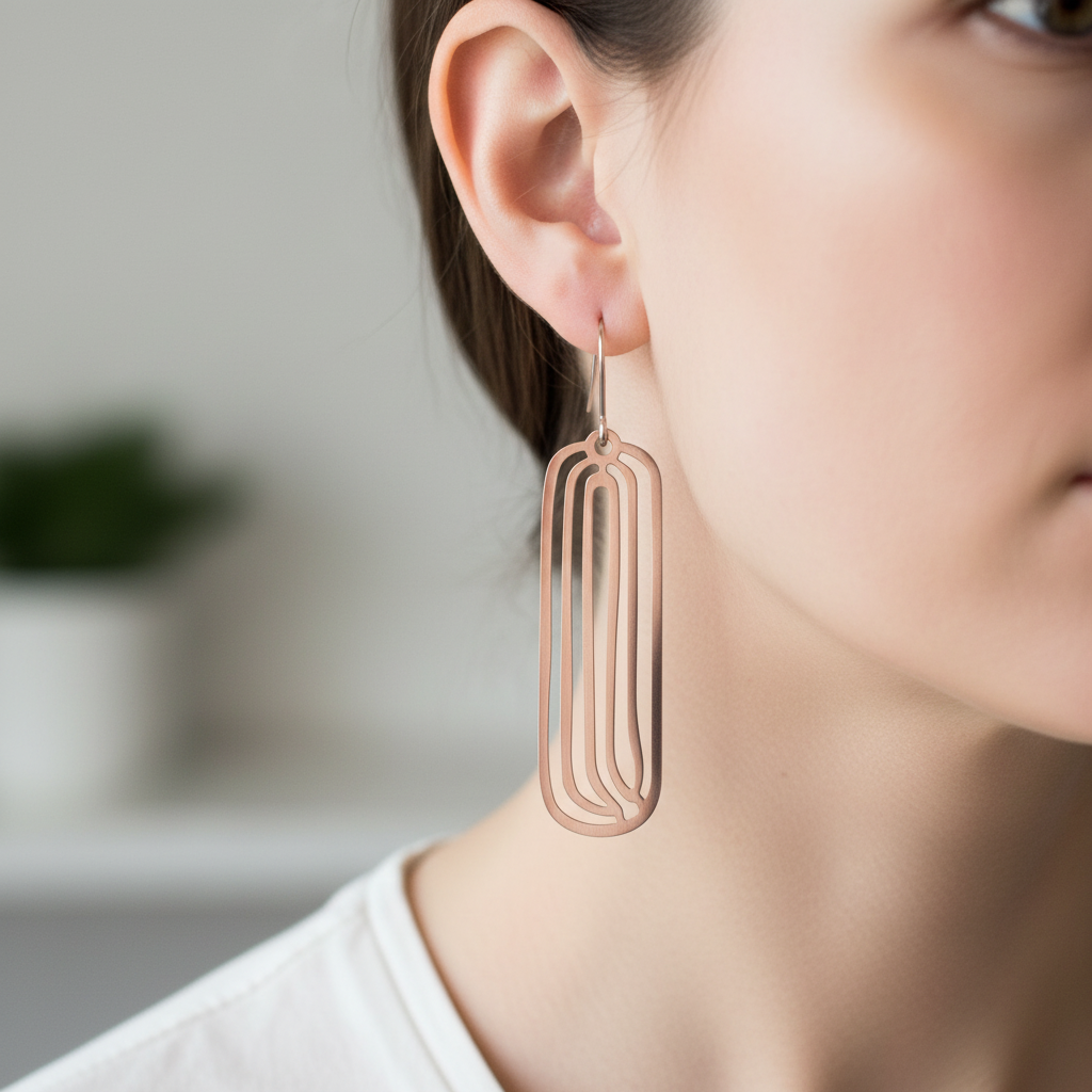 Stainless Steel Statement Earrings - Pathways Range