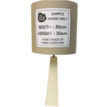 Lamp Base Only - Angled Cream Wood Tower Table Lamp