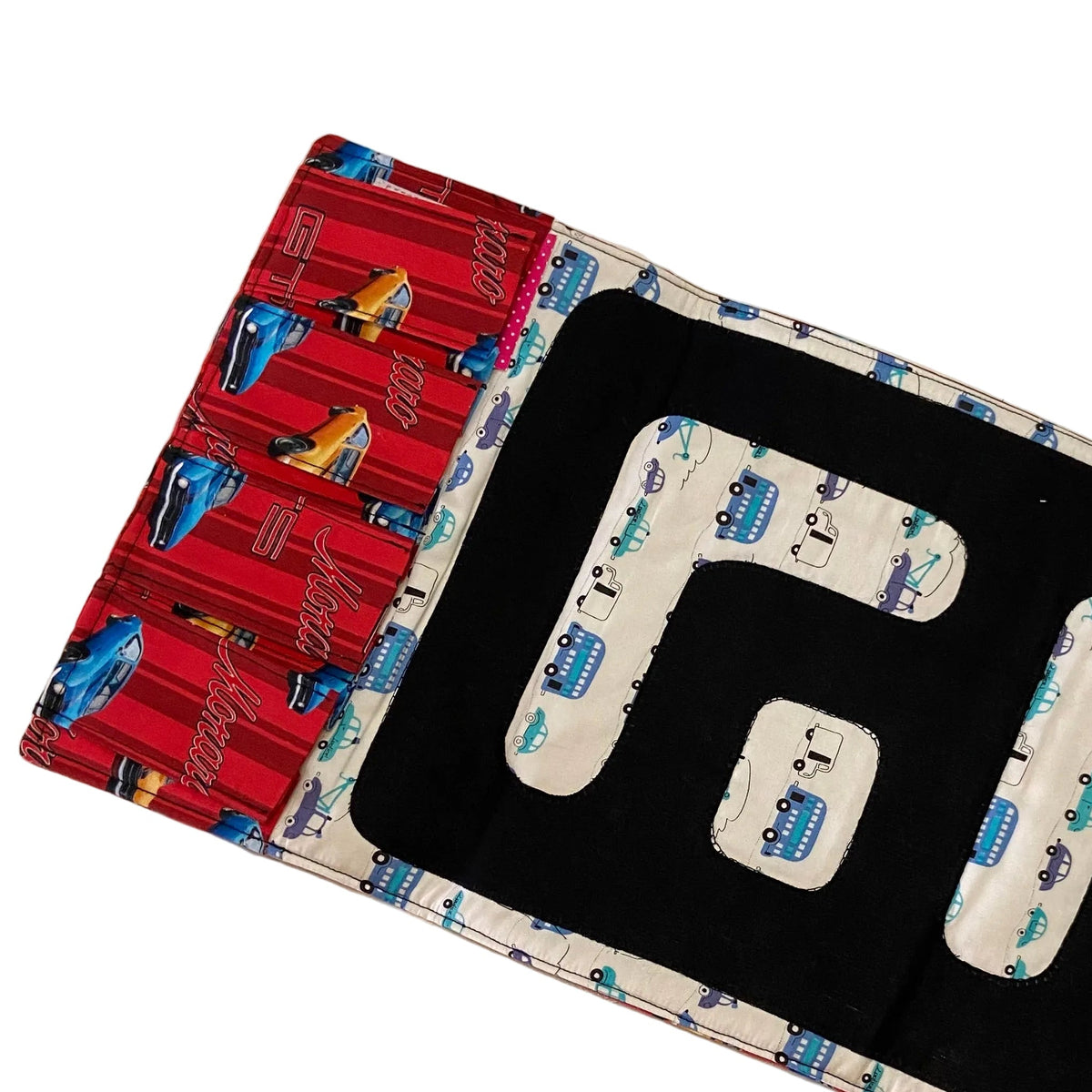 Handmade Fabric Toy Car Travel Roll Wallet