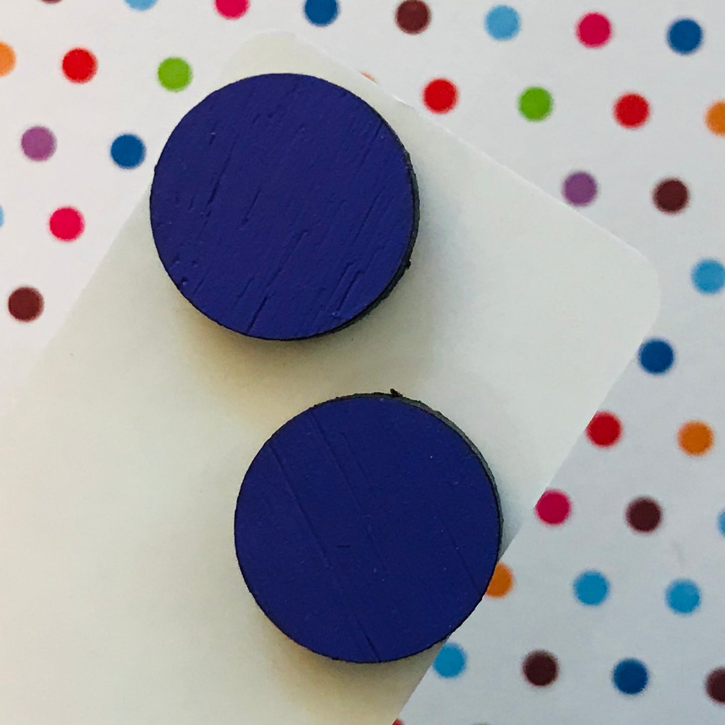 Novelty Studs Earrings - Graphic Wood
