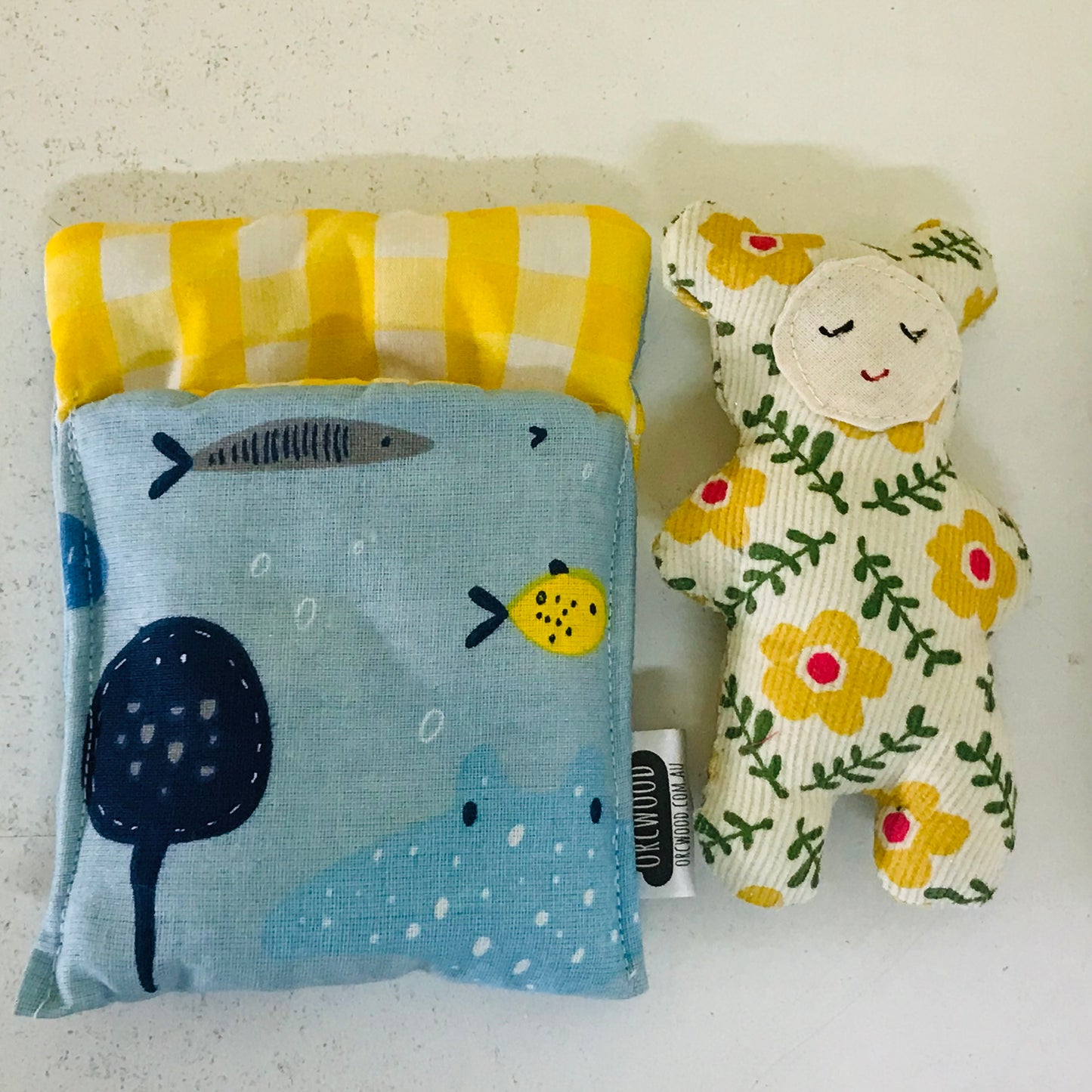 Handmade OOAK Mini Sleepy Bear with Sleeping Bag