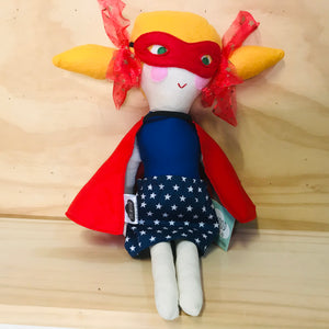 Handmade One-Of-A-Kind Superhero Cloth Doll