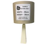 Lamp Base Only - Angled Cream Wood Tower Table Lamp
