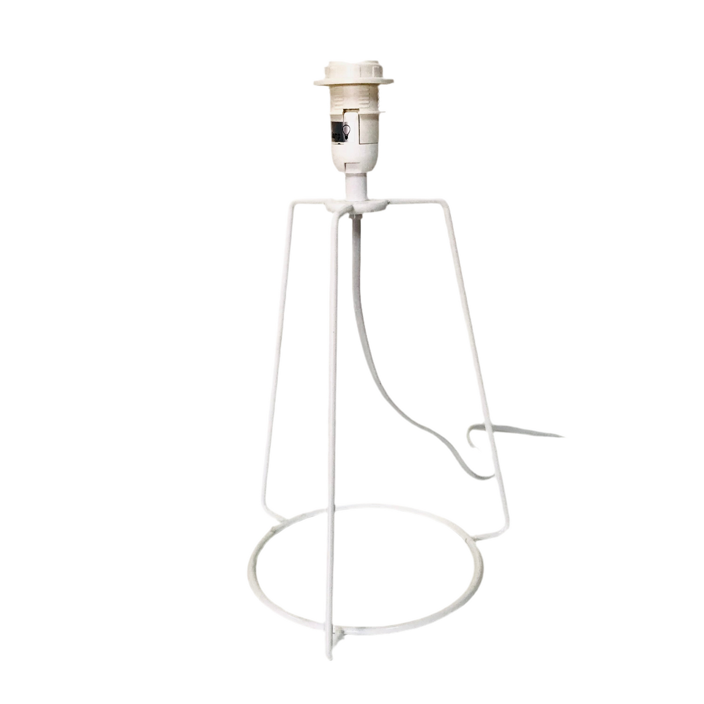 White Wire Table Lamp with Monochrome Shade