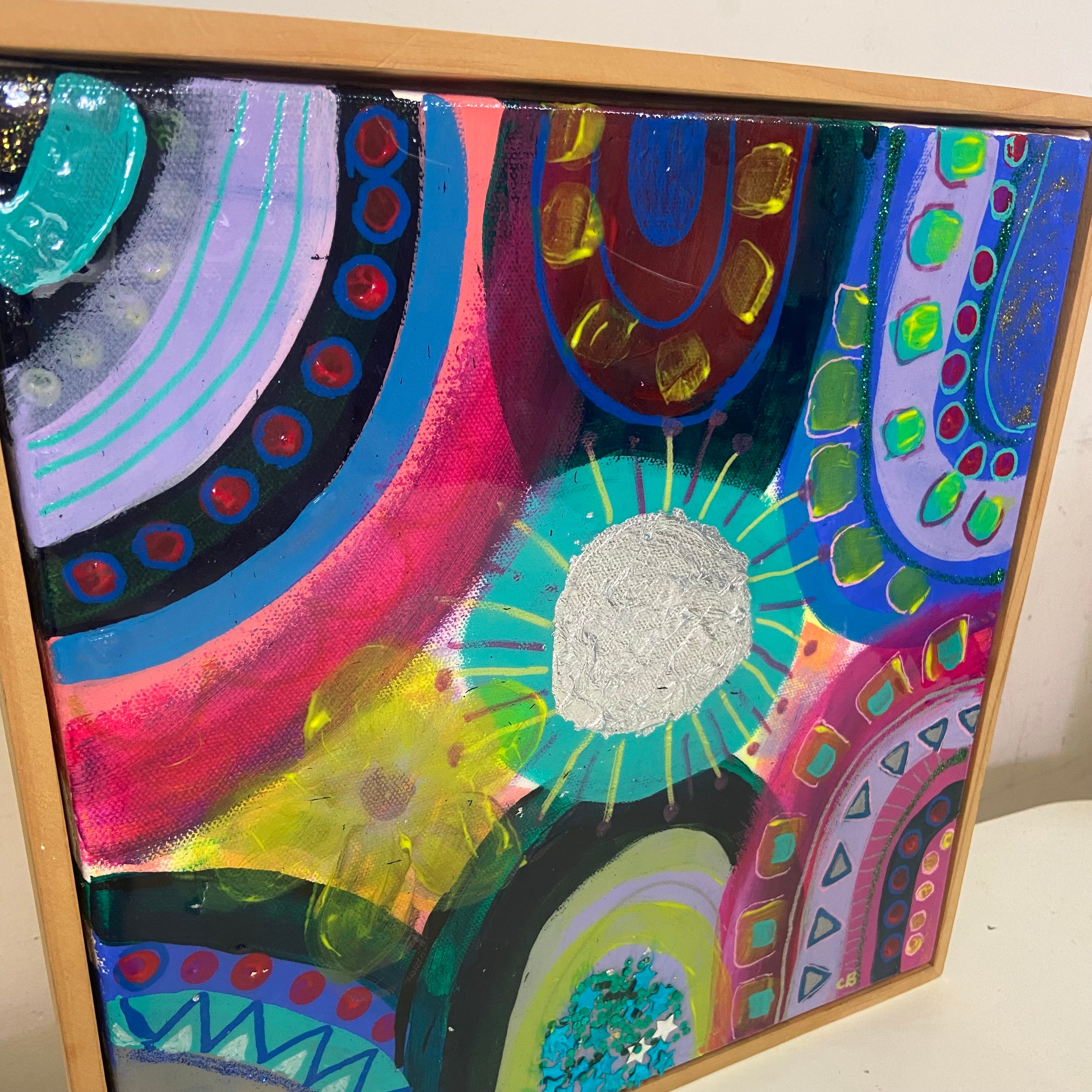 Original One of a Kind Resin Artwork with Frame - Colourful Dreams