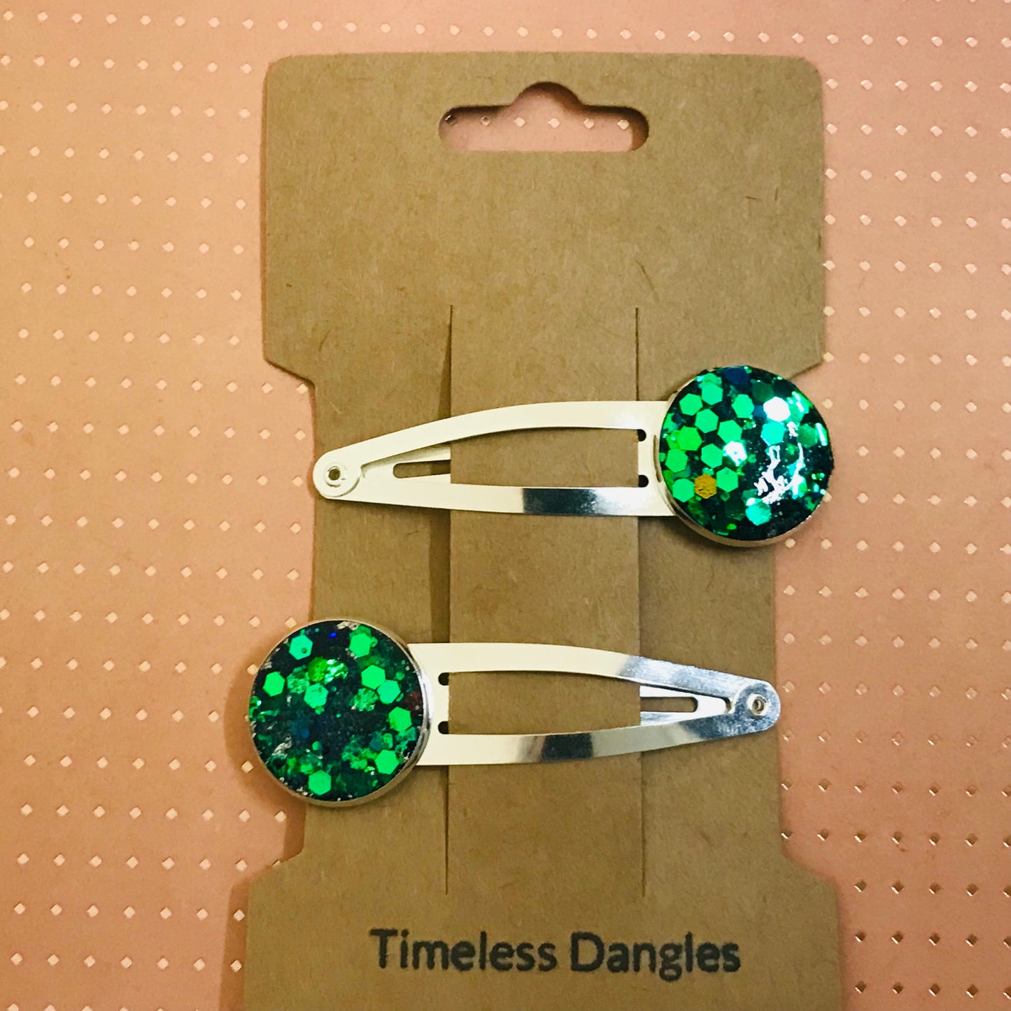 Resin Sparkle Hair Clips - Set of 2