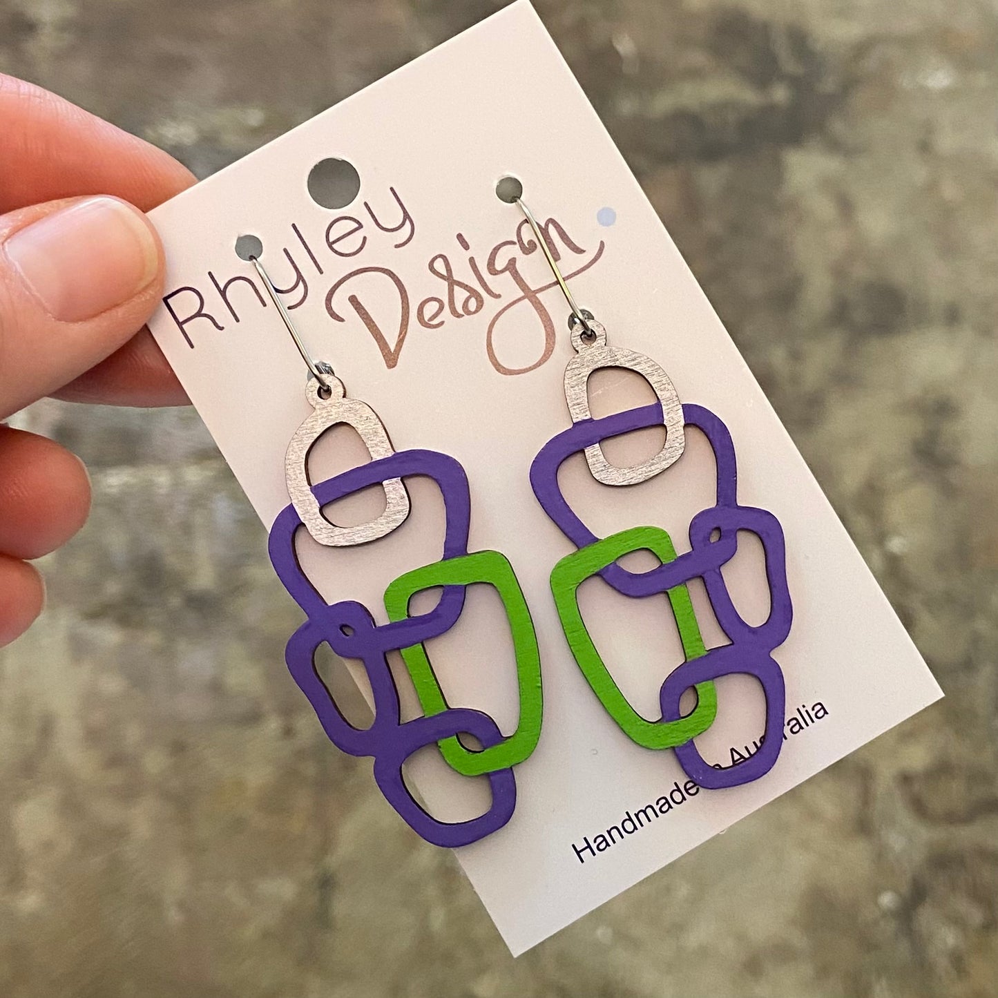 Wooden Loop Statement Earrings