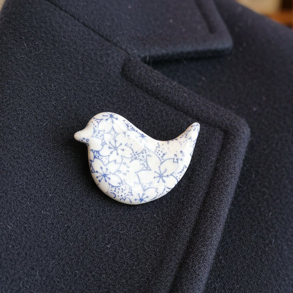 Handcrafted Pottery Birdy Brooches
