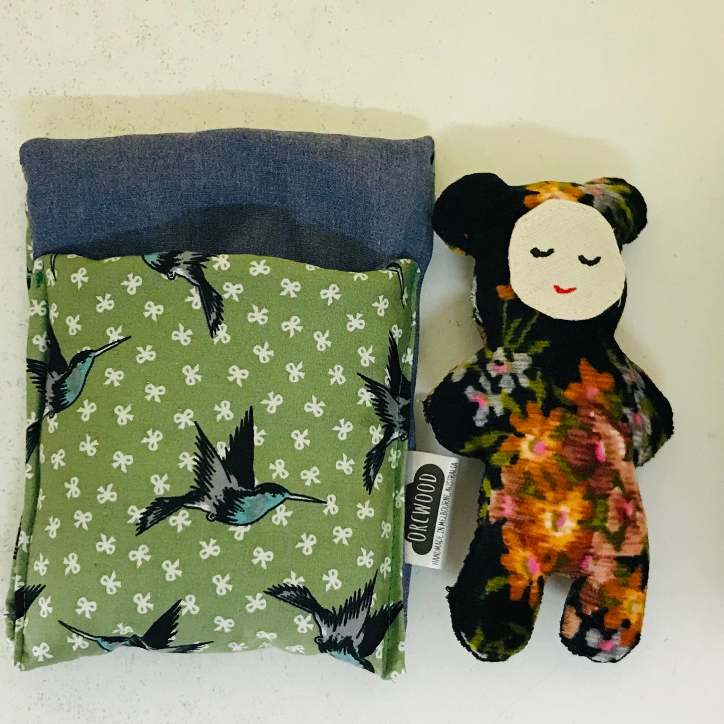 Handmade OOAK Mini Sleepy Bear with Sleeping Bag