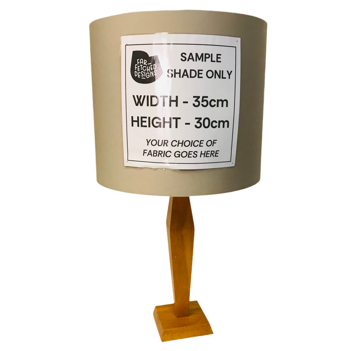 Lamp Base Only - Teak Squared Cigar Timber Table Lamp