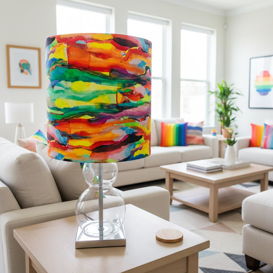 Small Glass Rainbow Horizon Table Lamp