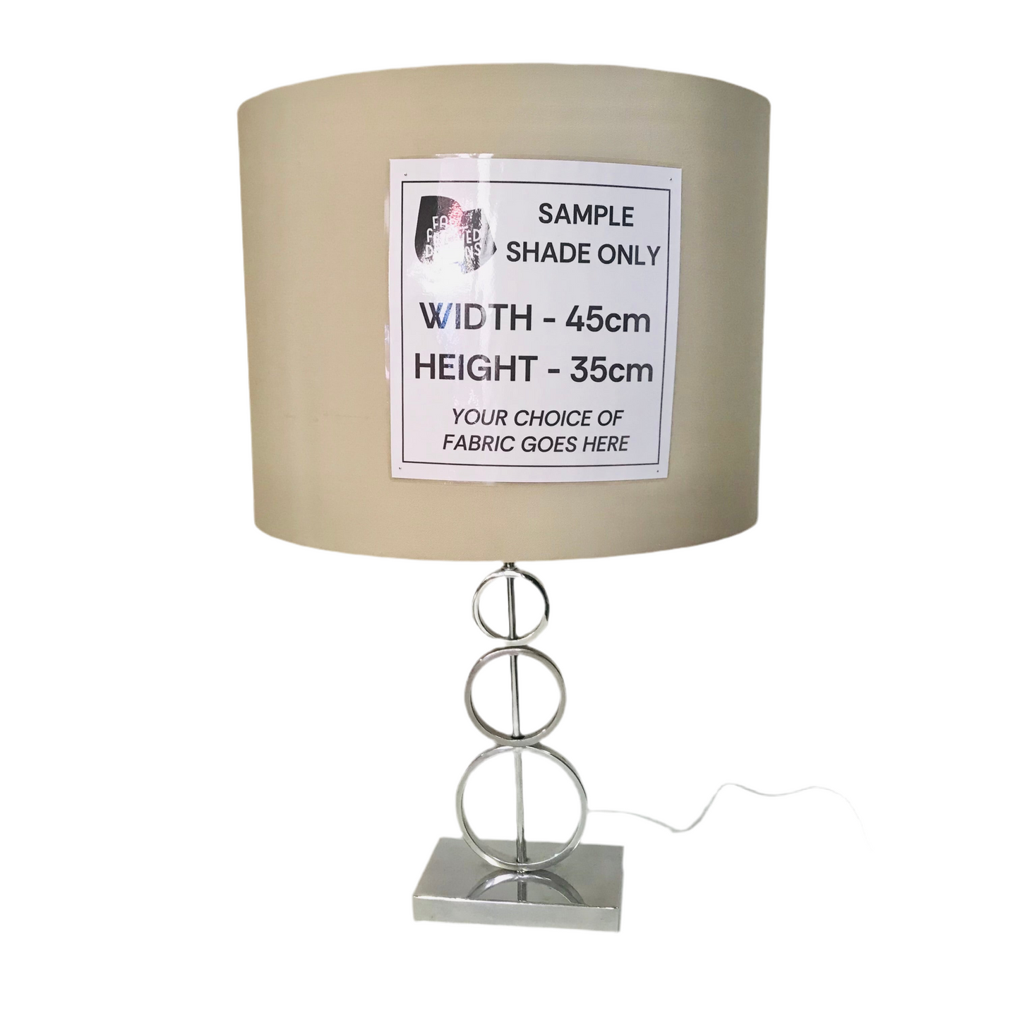 Lamp Base Only - Triple Ring Stainless Steel Table Lamp