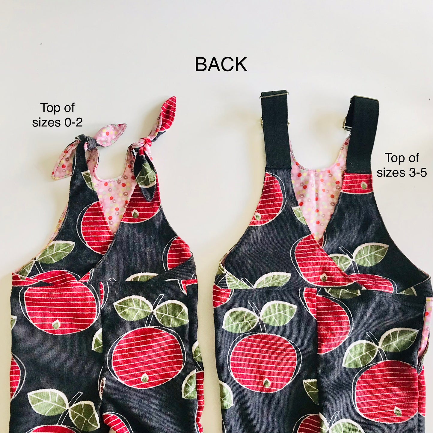 Kids Overalls Dungarees - Apples