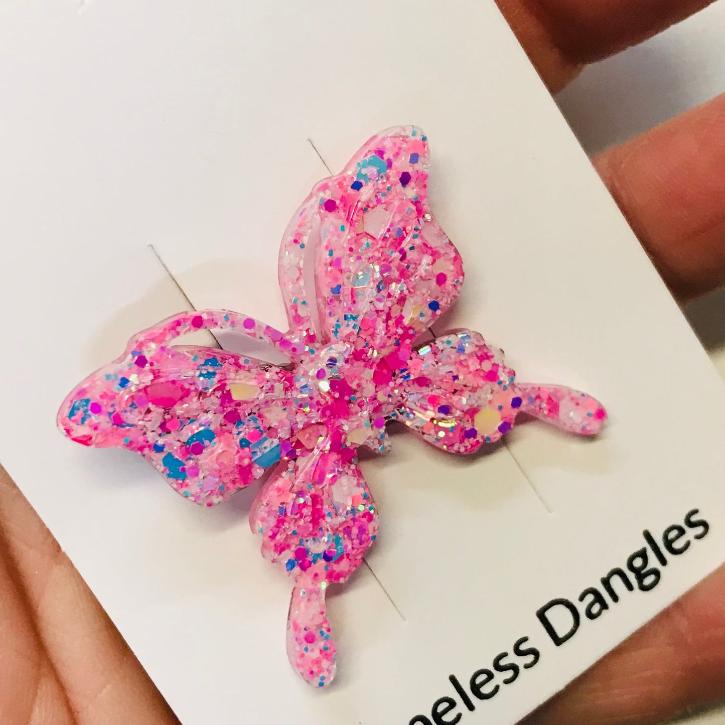 Resin Sparkle Hair Clips - Single Clip