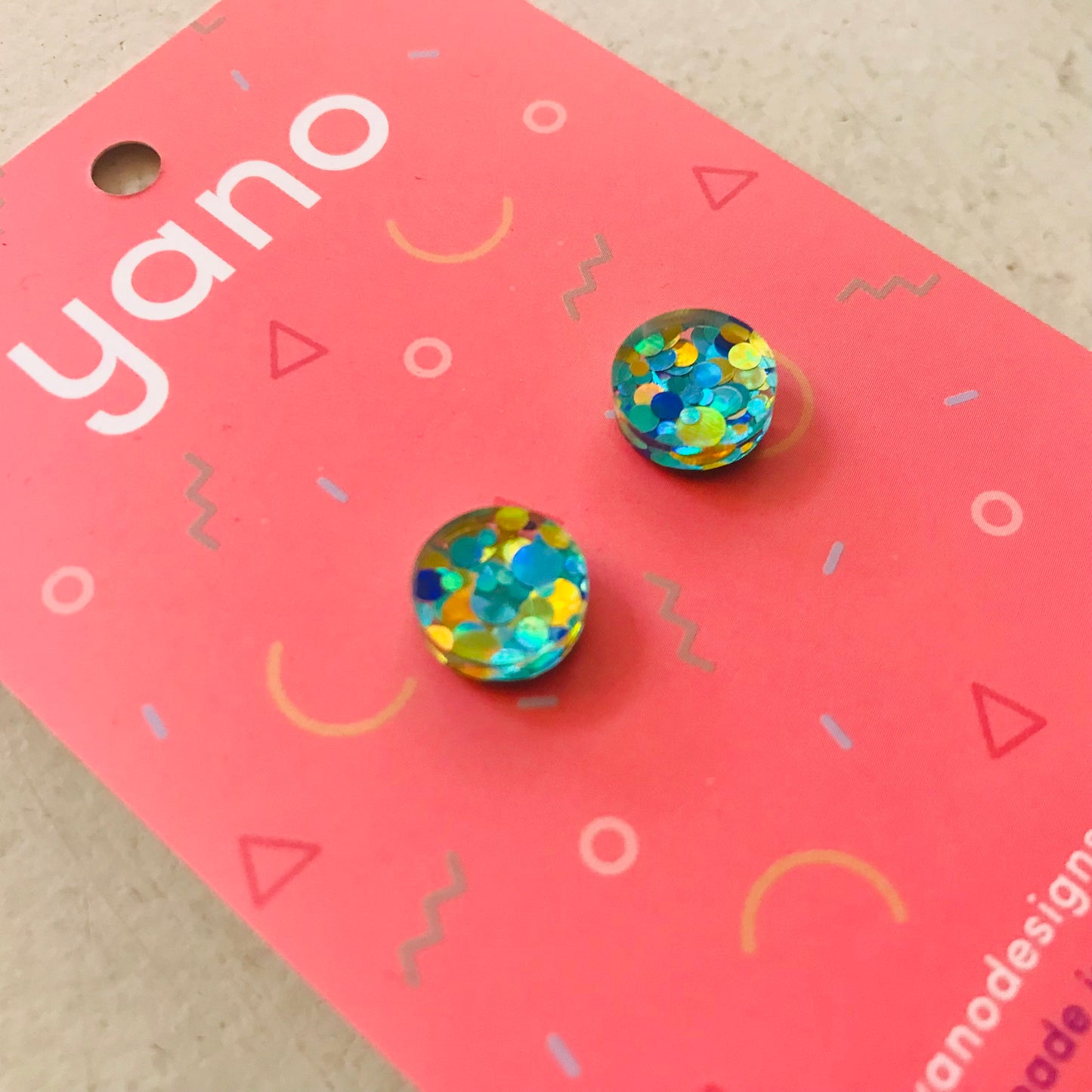 Glitter Stud Earrings