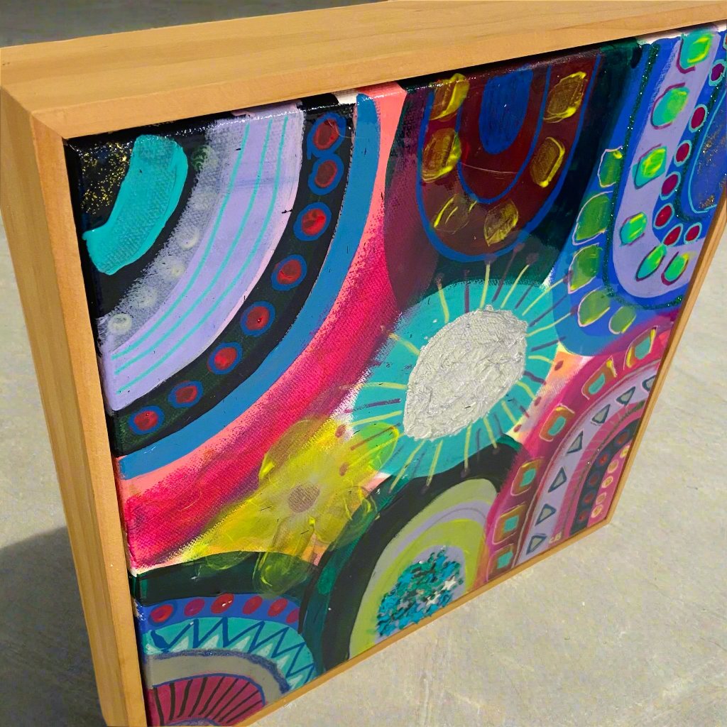 Original One of a Kind Resin Artwork with Frame - Colourful Dreams