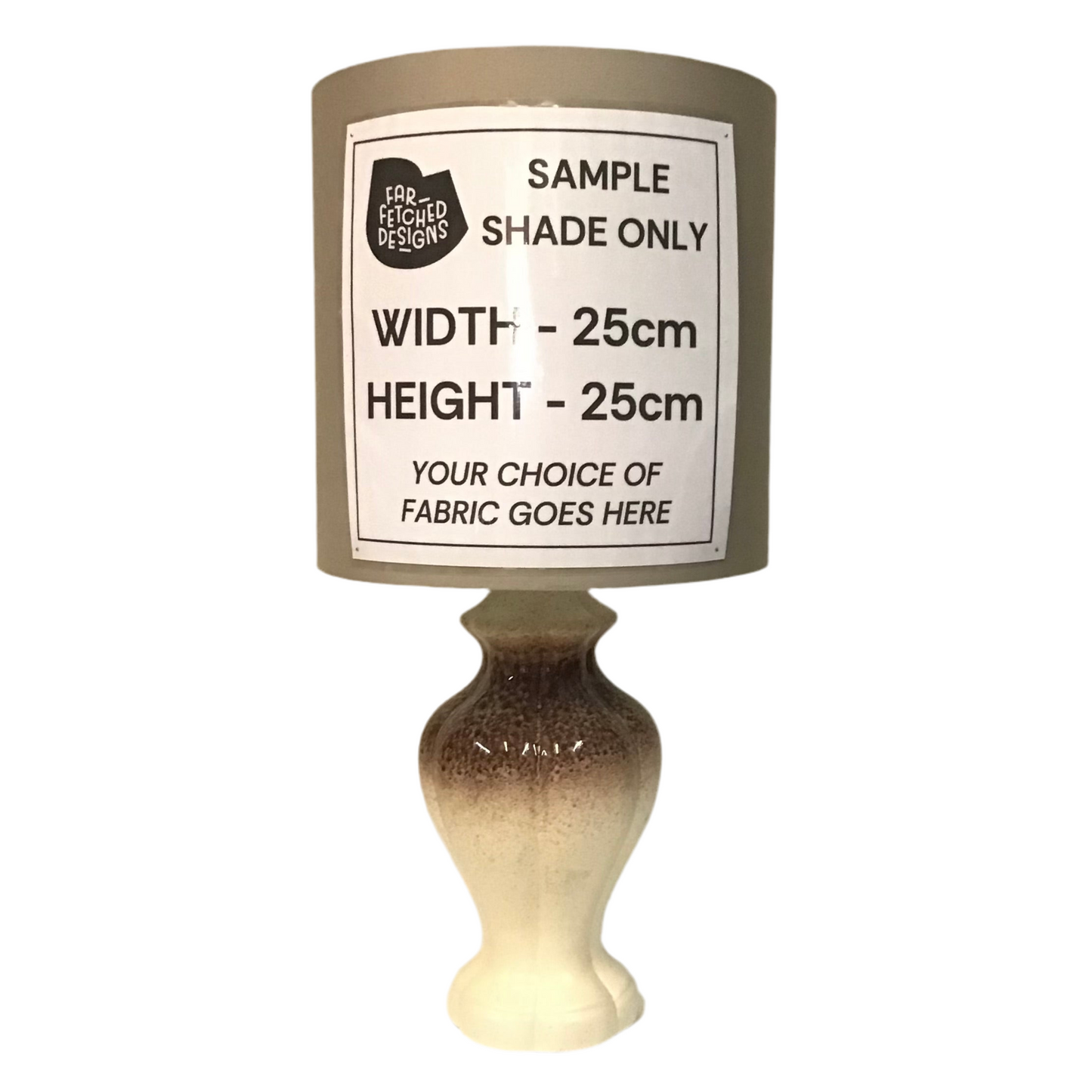 Lamp Base Only - MCM French Brown Ceramic Table Lamp