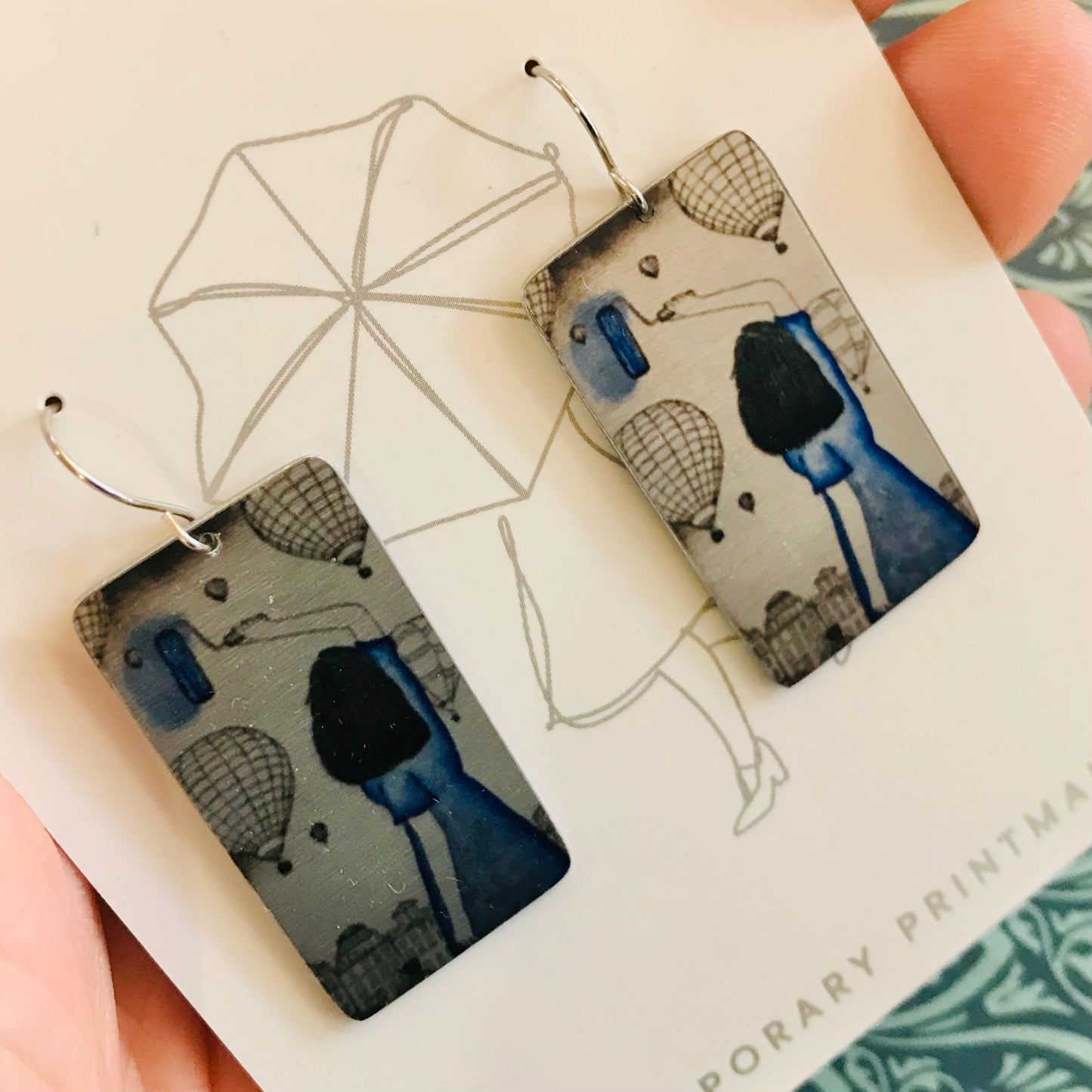 Aluminium Original Art Earrings