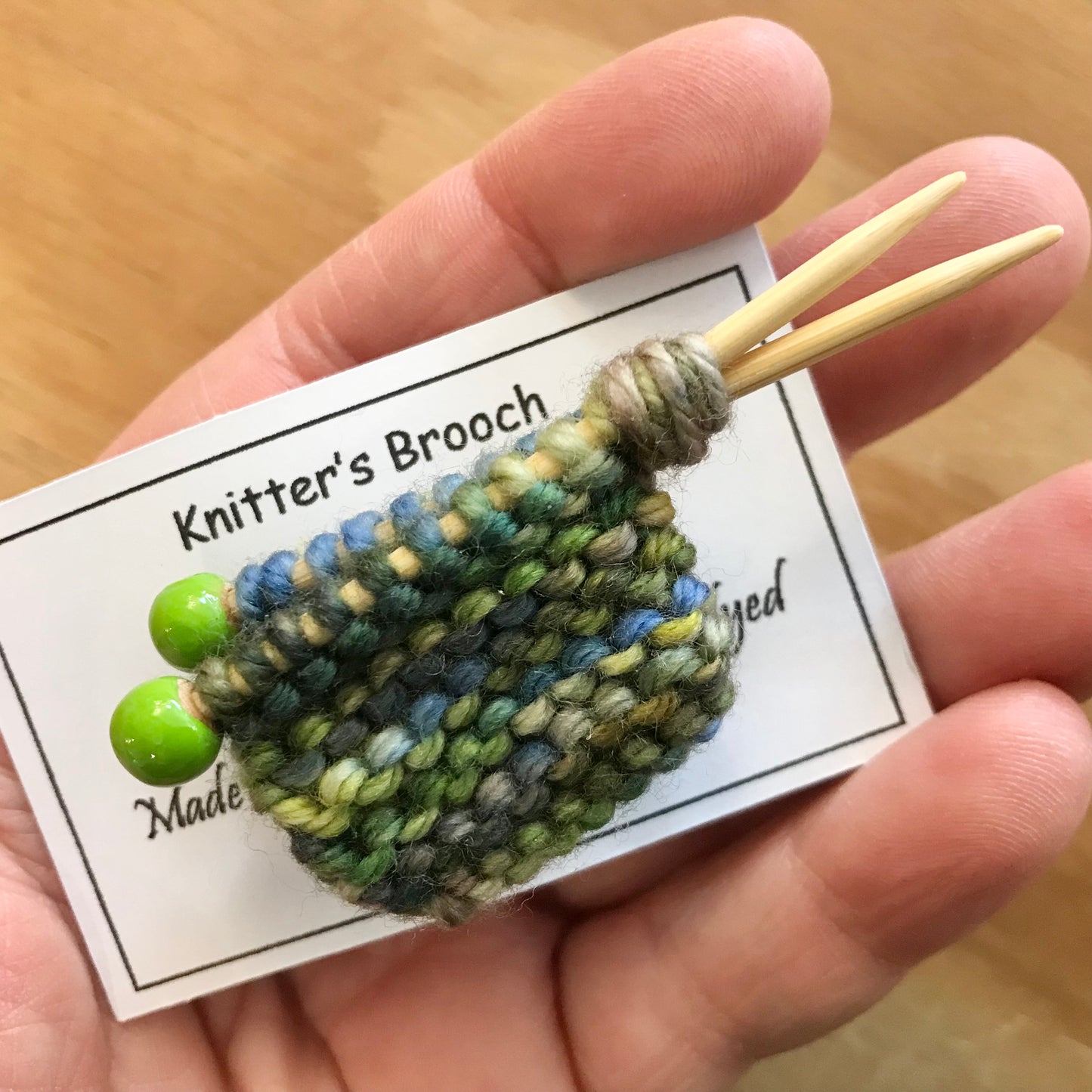 Handcrafted Knitter's Brooch