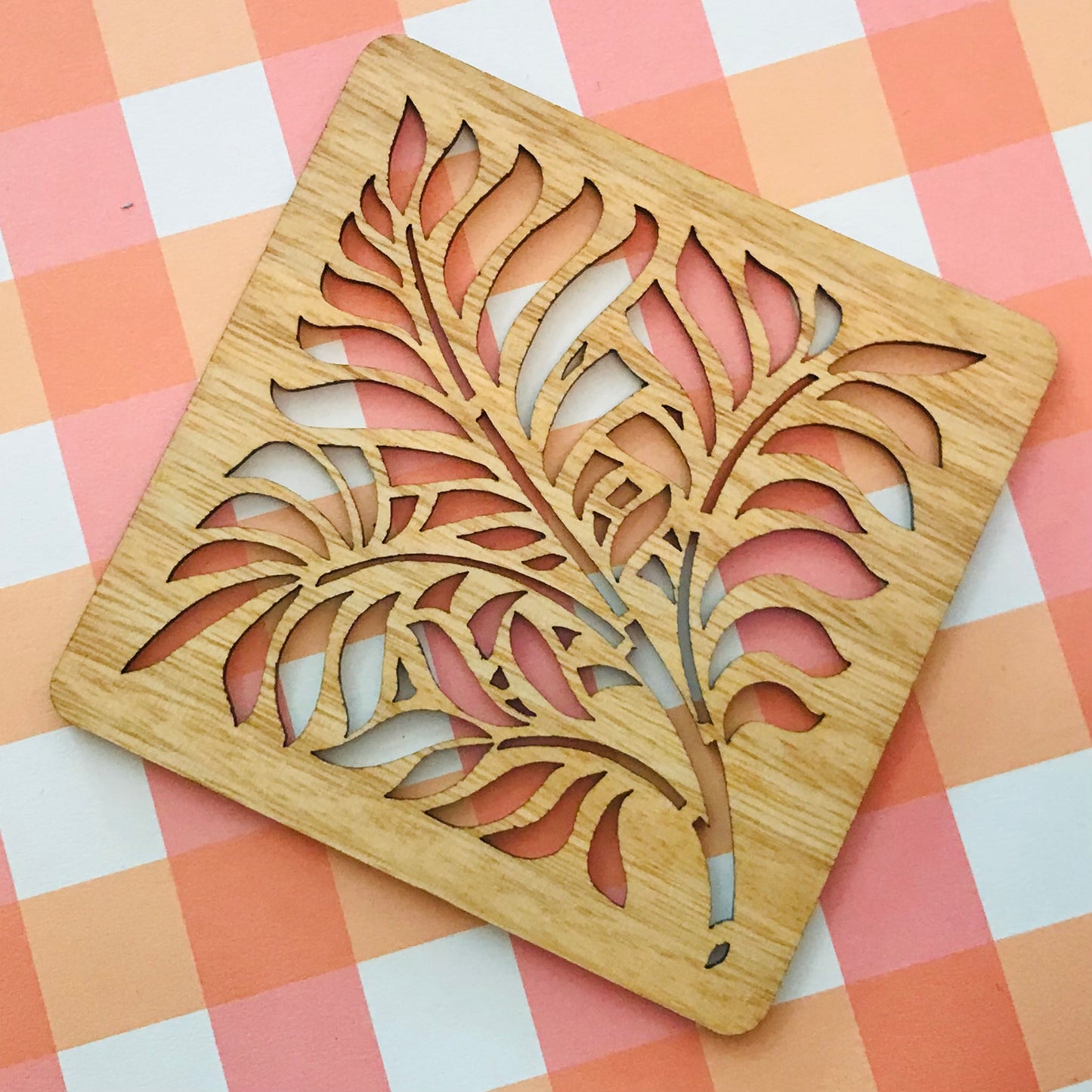 Laser Cut & Engraved Australian Sustainable Timber Individual Coasters